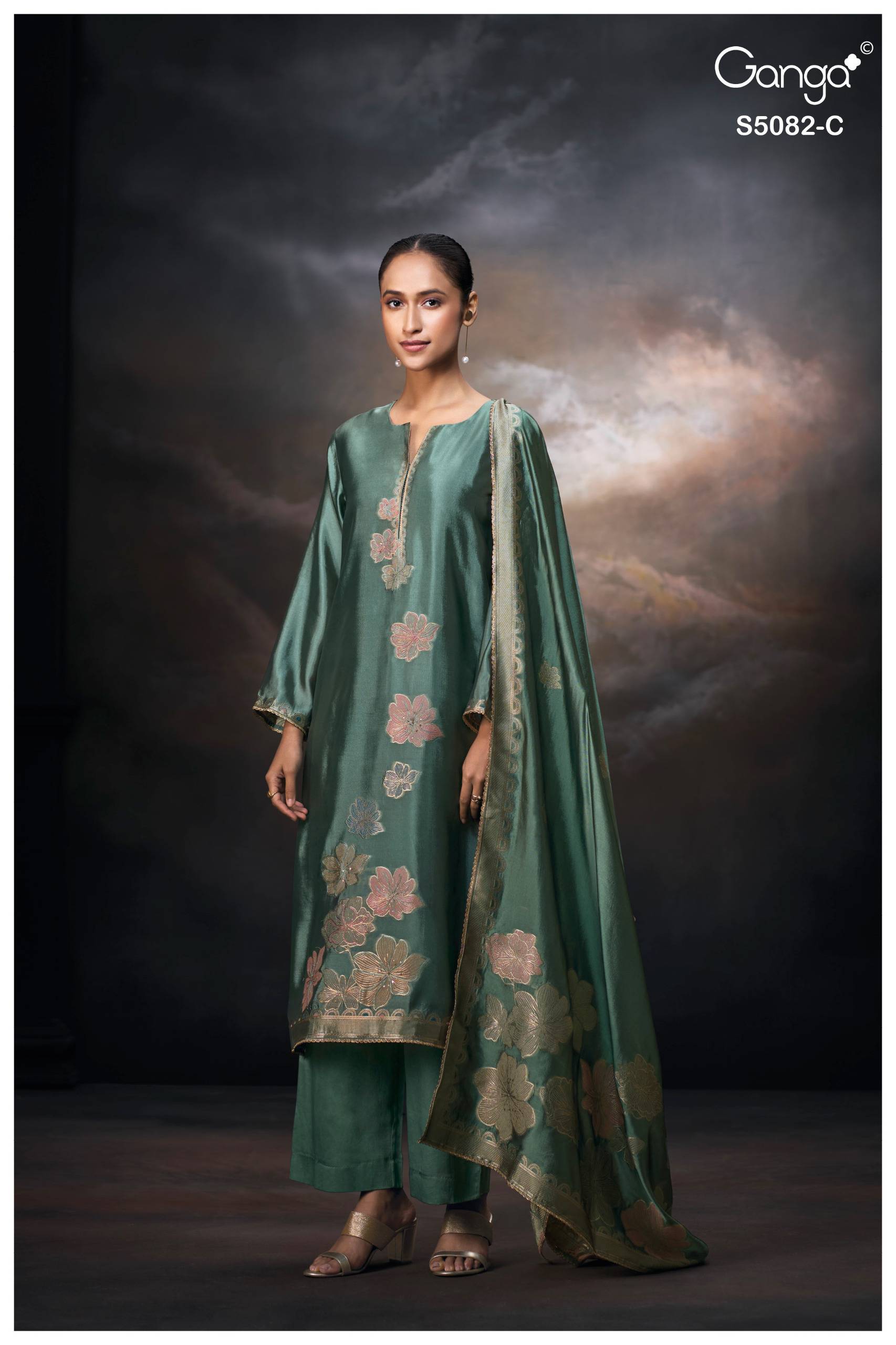 PHIONA 5082 SERIES BY GANGA FASHION Beautiful Colourful PURE VISCOSE Dresses At Wholesale Price